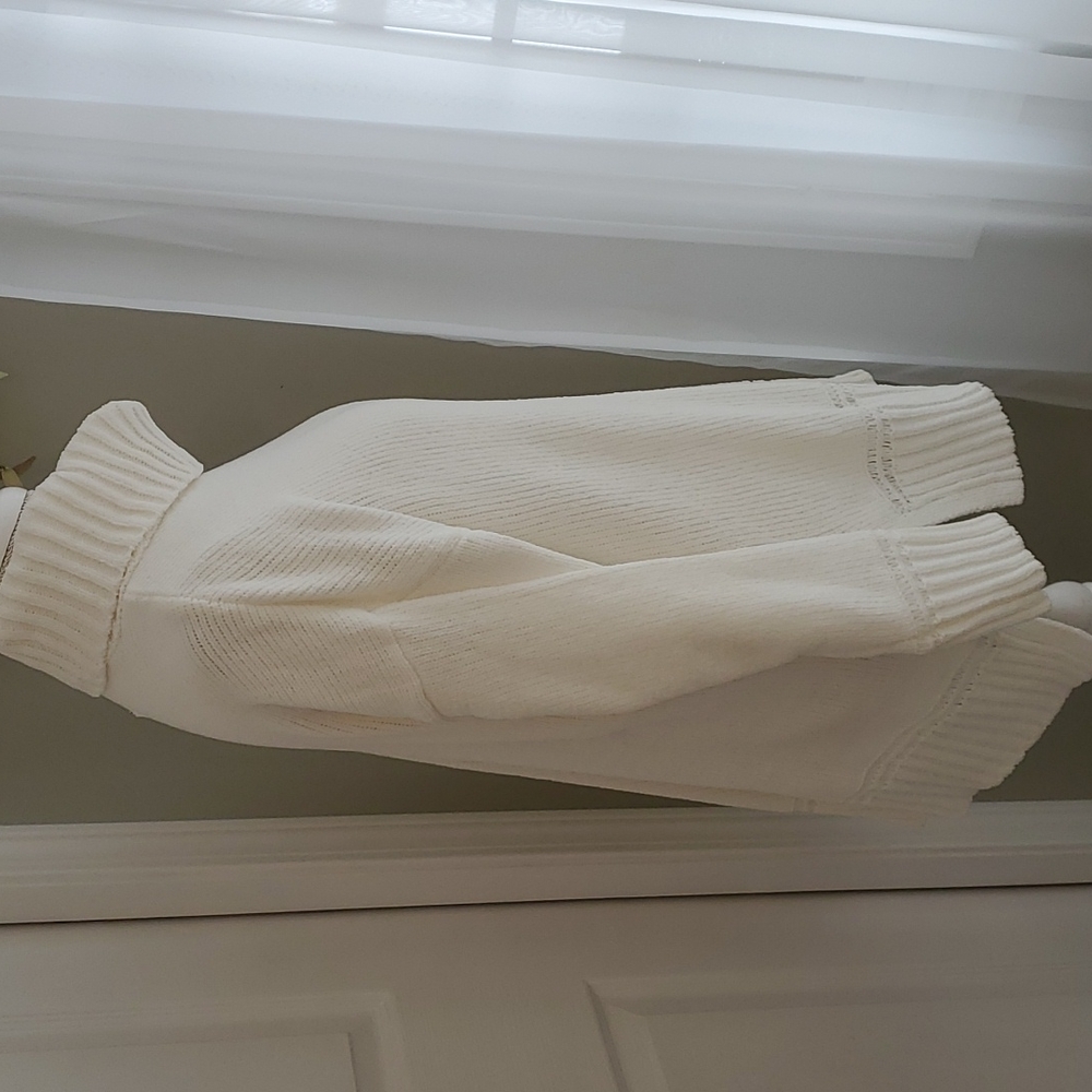 Womens Cream High low sweater - Picture 3 of 8